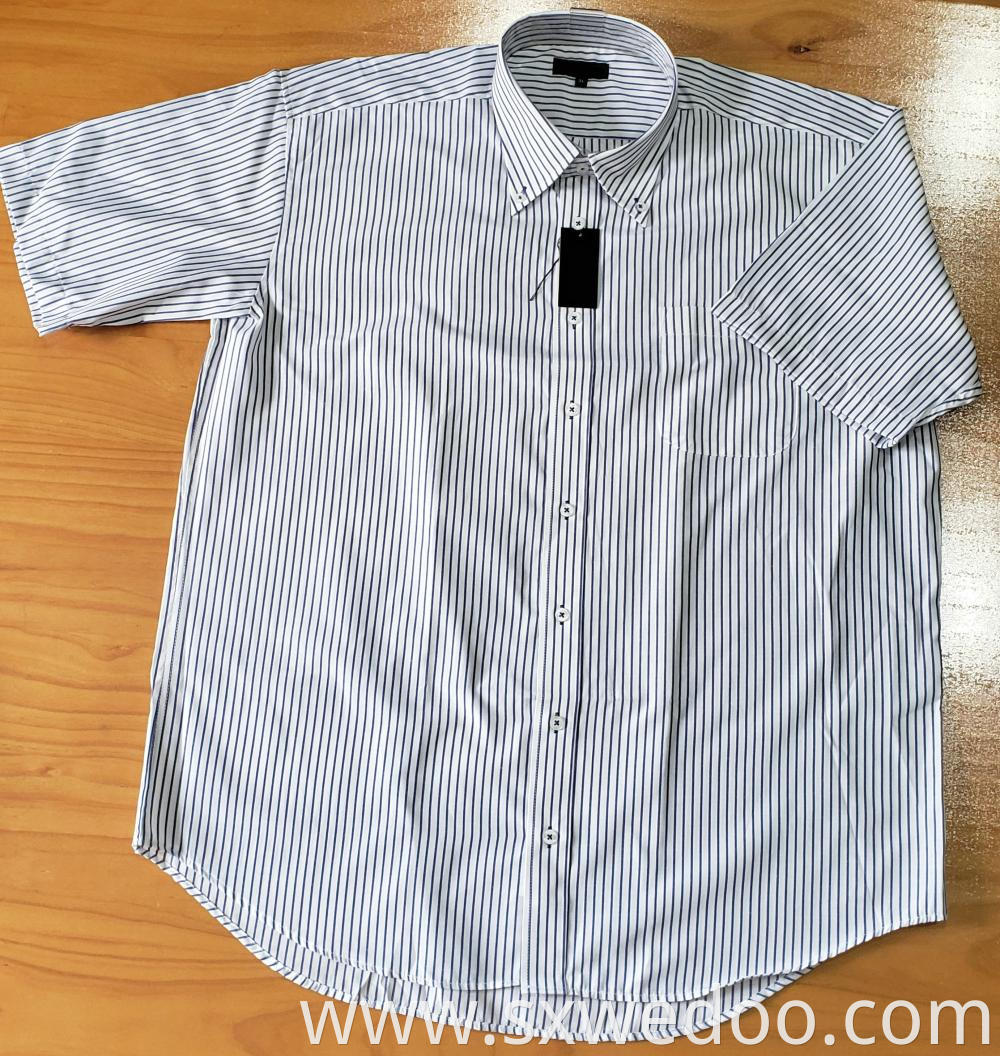 Yarn Dyed Short Sleeved Shirt For Men